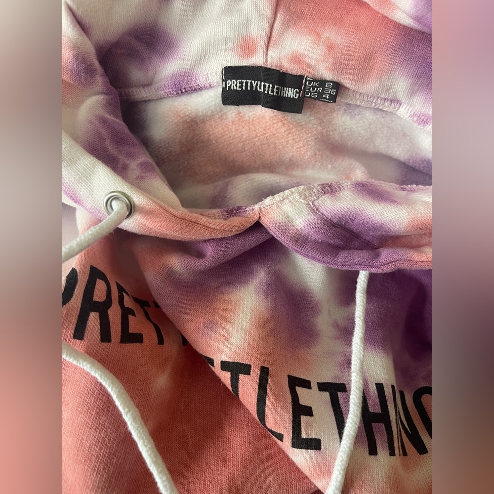 PrettyLittleThing Multicolor Tie-Dye Hoodie - Picture 3 of 3